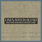 Elrene Home Fashions Cameron Linen Tier Curtains, 30'' W X 24'' L Each (Set Of 2 Tiers), Linen
