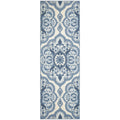 Maples Rugs Vivian Medallion Runner Rug Non Slip Hallway Entry Carpet [Made in USA], 2 x 6, Blue