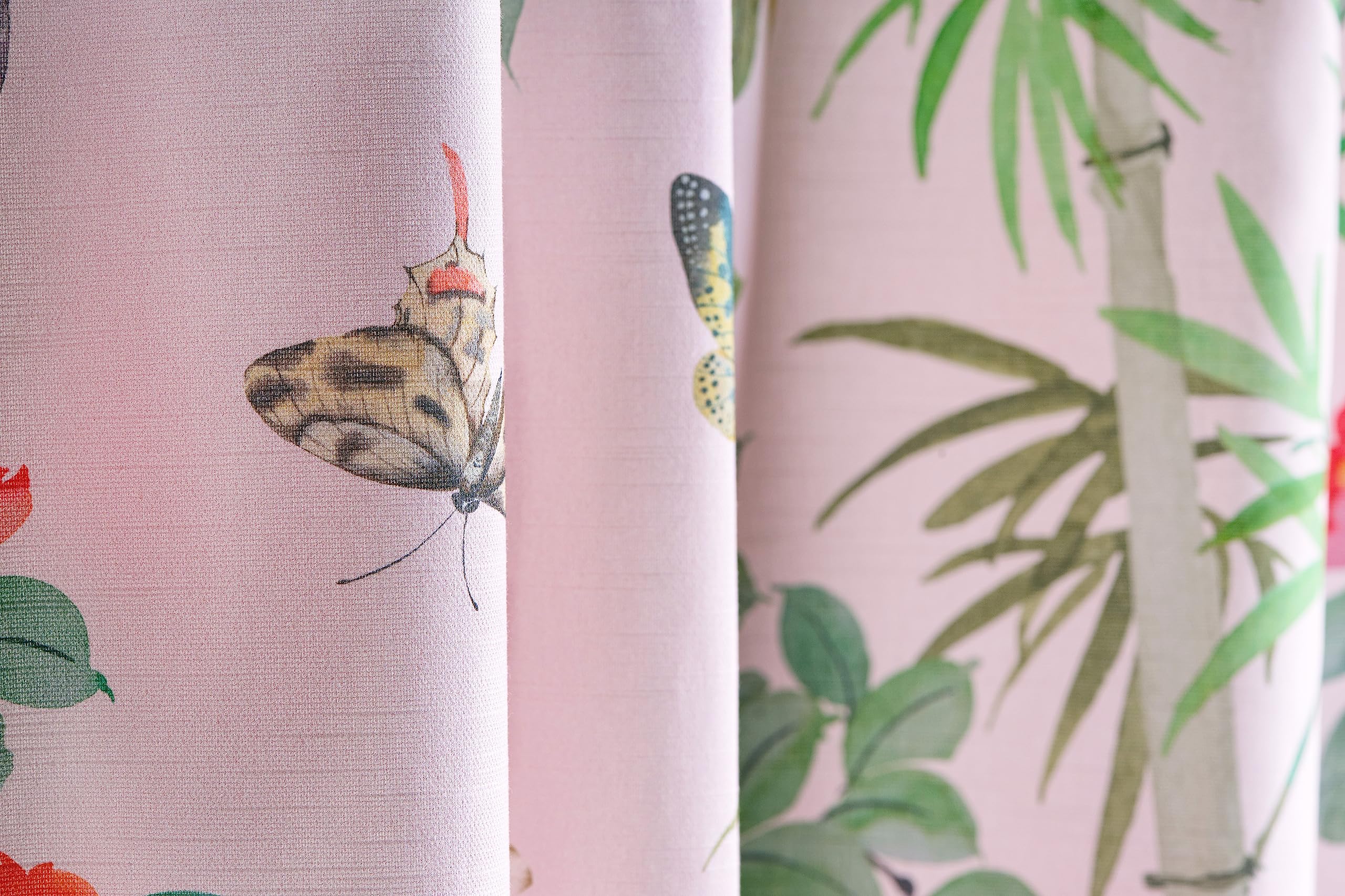 Maison D' Hermine 100% Cotton Curtain Bamboo Peach One Panel Curtains For Living Rooms Bedrooms Offices Tailored With A Rod Pock