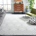SAFAVIEH Adirondack Collection Area Rug - 8 x 10, Light Grey & Dark Grey, Modern Geometric Design, Non-Shedding & Easy Care, I