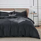 Bedsure Slate Blue Duvet Cover King Size - Soft Double Brushed Duvet Cover For Kids With Zipper Closure, 3 Pieces, Includes 1 Du