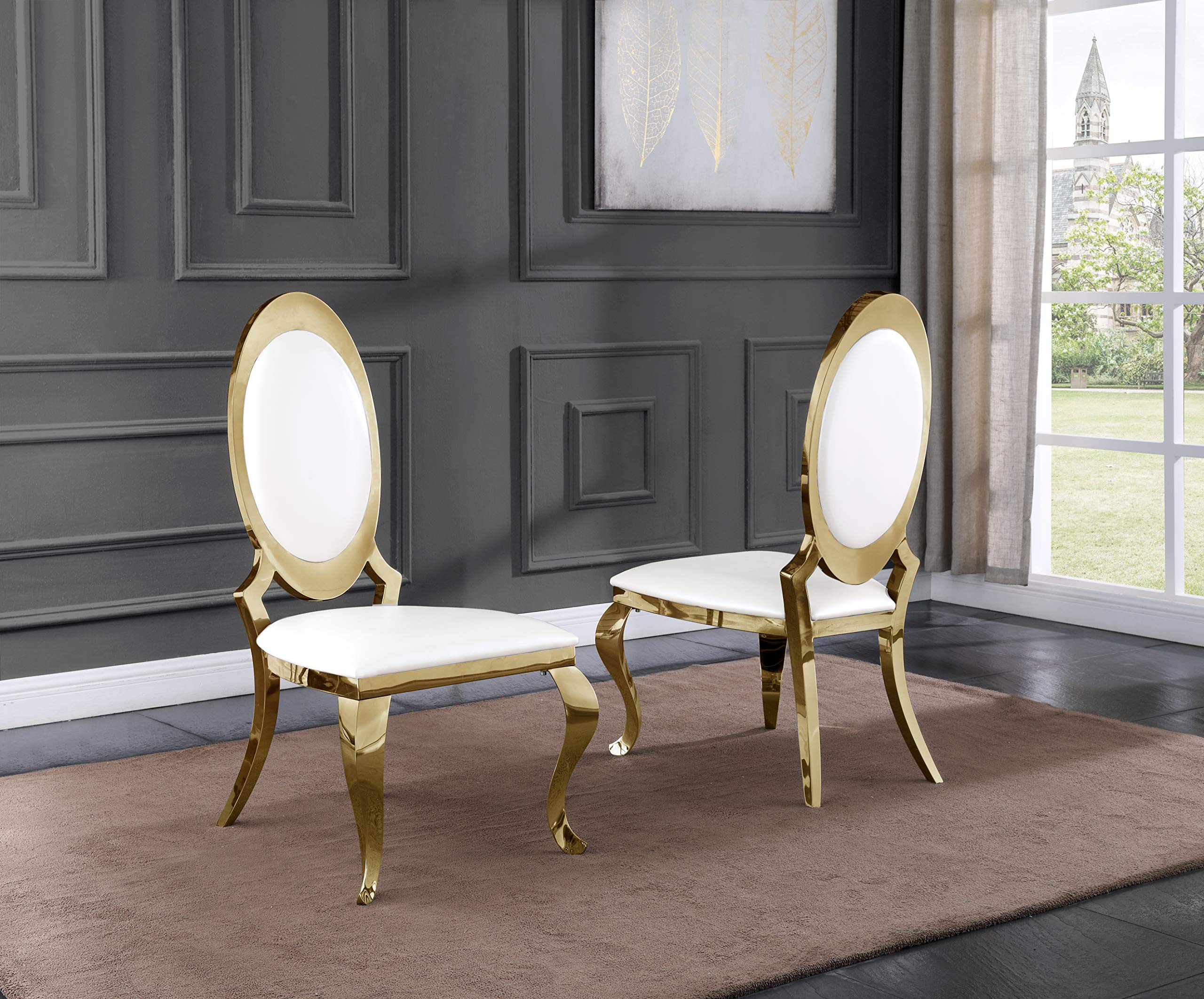 Best Quality Furniture Sc187 Dining Chairs, White