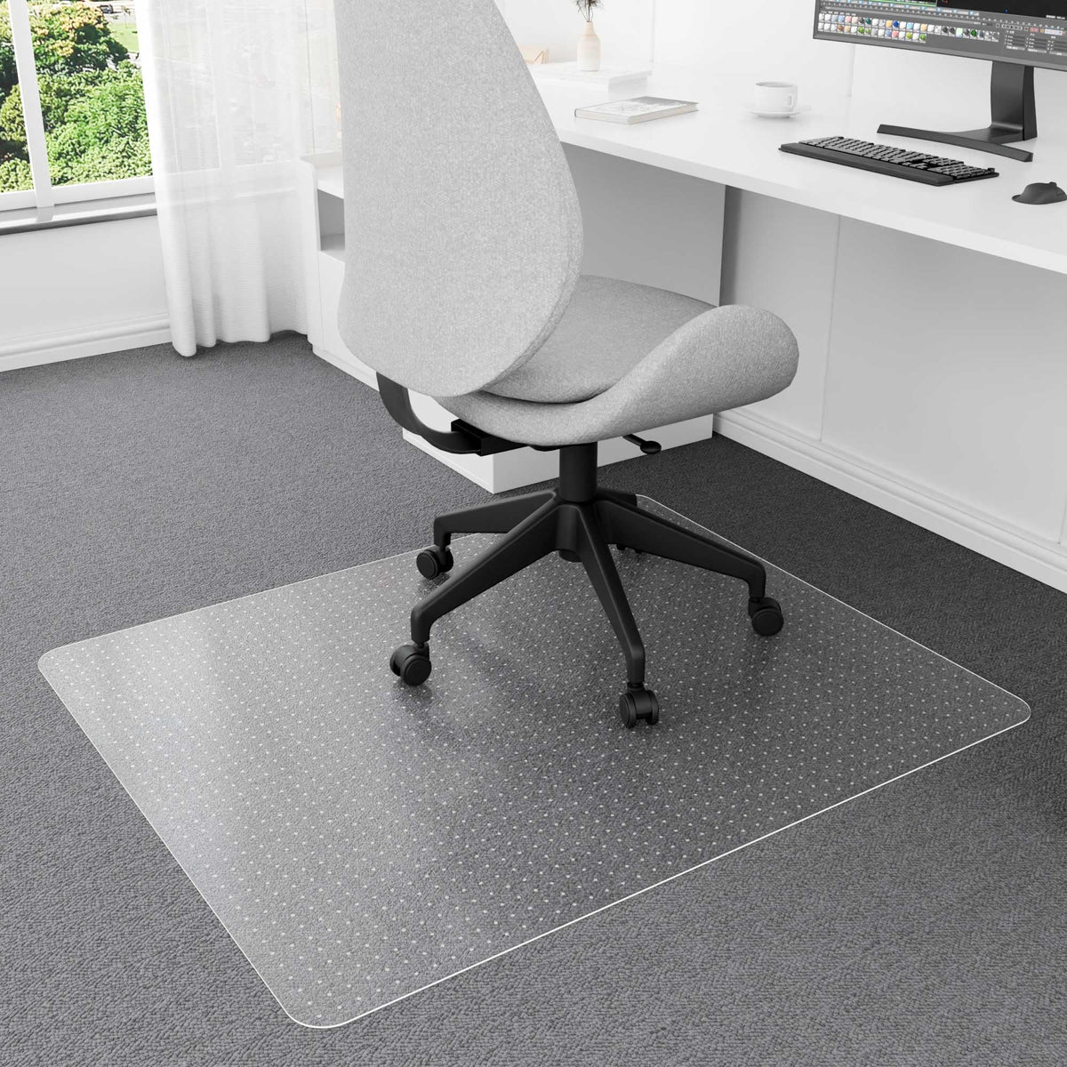 Naturei Chair Mat For Carpet, 40    X 48    Office Floor Mats For Rolling Chairs, Floor Protector Mats, Easy Glide Desk Floor Ma