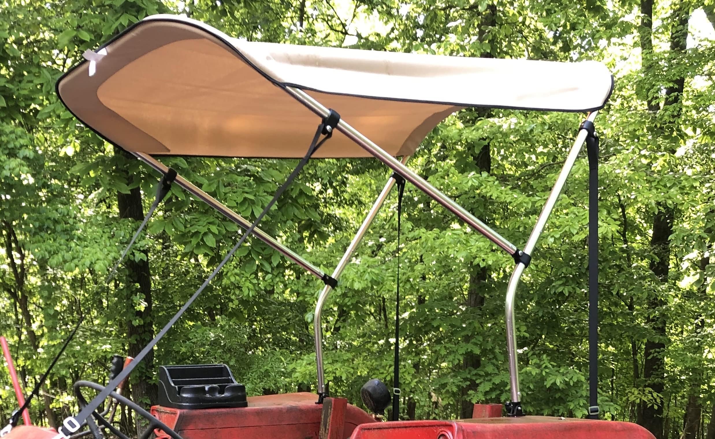 Beige 3 Ft By 5 Ft Tractor/Mower Sun Shade/Canopy By Cypress Rowe Outfitters