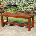 International Caravaninternational Caravan Highland Acacia Americana 55-Inch Backless Bench With Contoured Seat