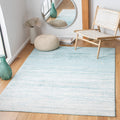 SAFAVIEH Adirondack Collection Accent Rug - 45 x 65, Aqua & Ivory, Modern Ombre Design, Non-Shedding & Easy Care, Ideal for Hi