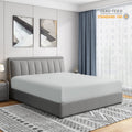 Cathay Home King Fitted Sheet - Double Brushed Ultra Soft - Wrinkle & Fade Resistant - 21' Extra Deep Pocket Fitted Sheet Only - Good Fit For 19'-23' Deep Mattress (King, Light Gray)