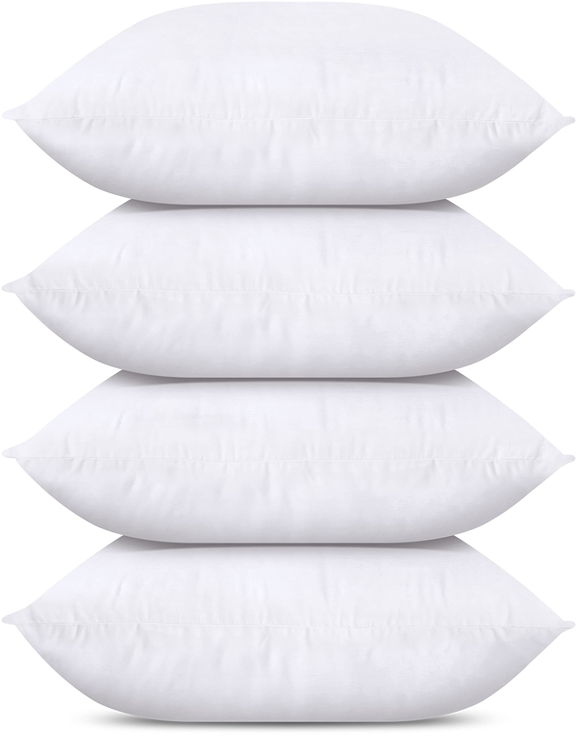 Utopia Bedding Throw Pillows (Set Of 4, White), 14 X 14 Inches Pillows For Sofa, Bed And Couch Decorative Stuffer Pillows