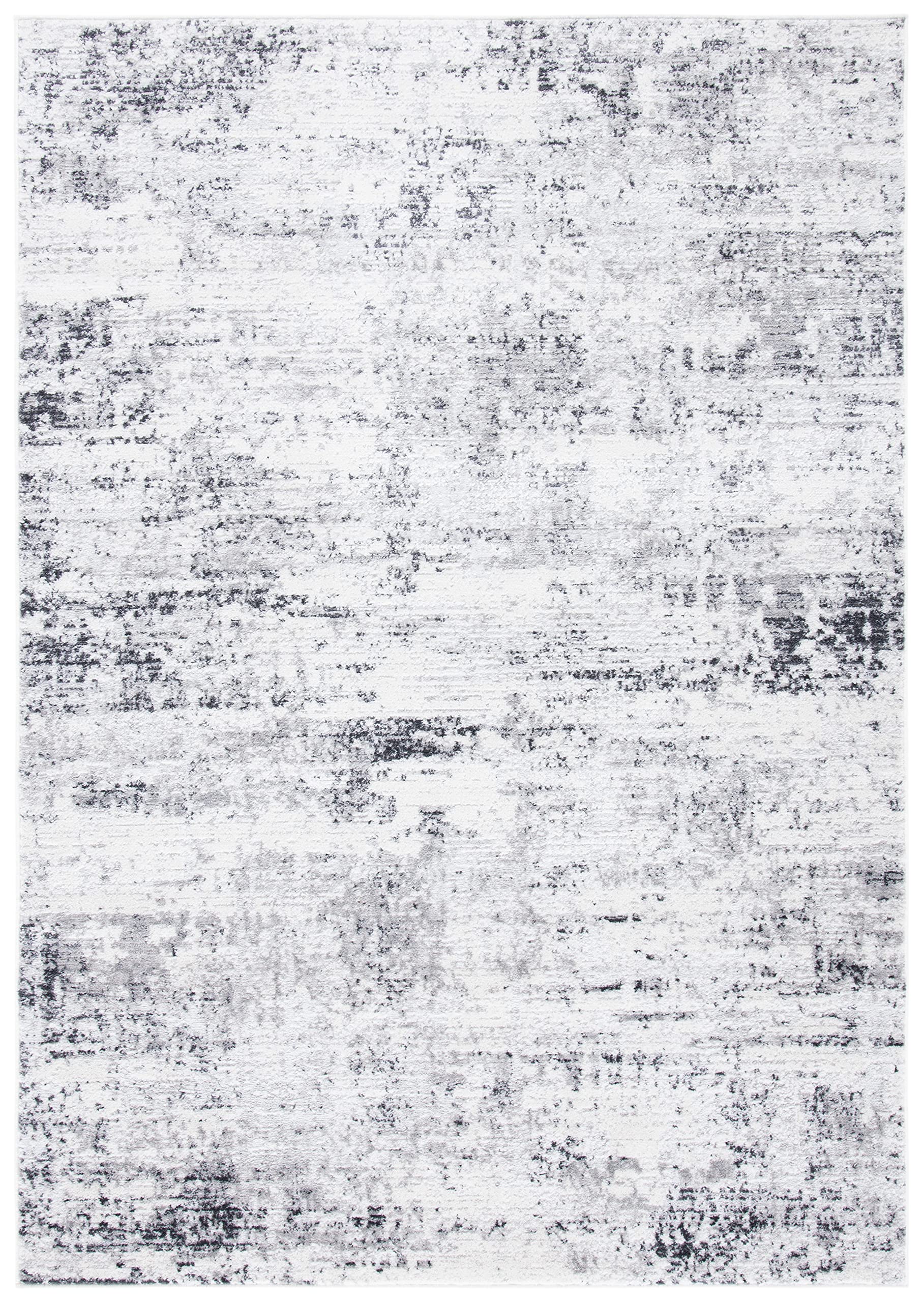 SAFAVIEH Amelia Collection Accent Rug - 22 x 4, Ivory & Grey, Modern Abstract Design, Non-Shedding & Easy Care, Ideal for High