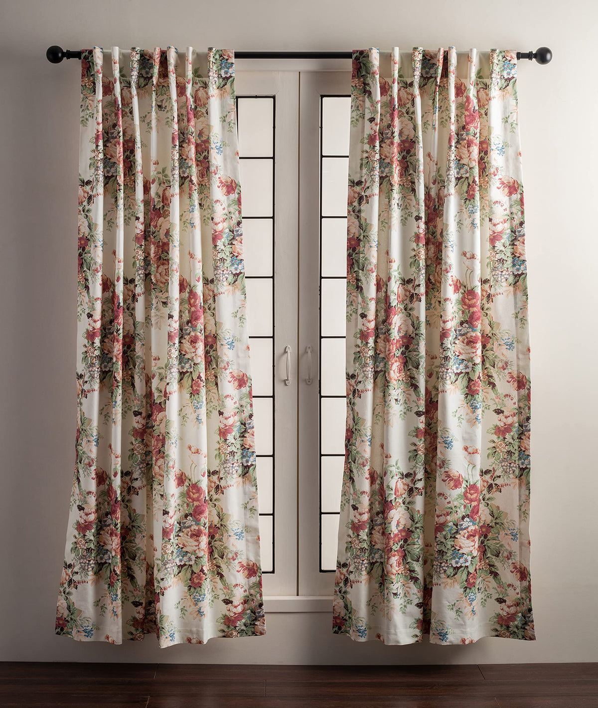 Maison D' Hermine 100% Cotton Curtain - 50'X96' Decorative Curtain - Aesthetic Curtains For Farmhouse, Kitchen & Bedroom - For