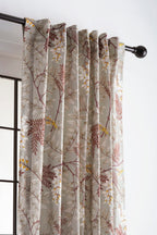 Maison D' Hermine 100% Cotton Curtain Feuillage Light Taupe One Panel Curtain For Living Rooms Bedrooms Offices Tailored With A