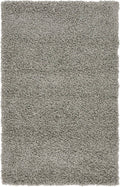 Rugs.com - ber Cozy Solid Shag Collection Rug - 3 3 x 5 3 Cloud Gray Shag Rug Perfect for Entryways, Kitchens, Breakfast Nooks