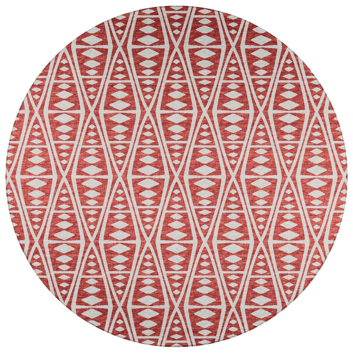 Sedona Sn6 Red Southwestern Rug Round 4' X 4'