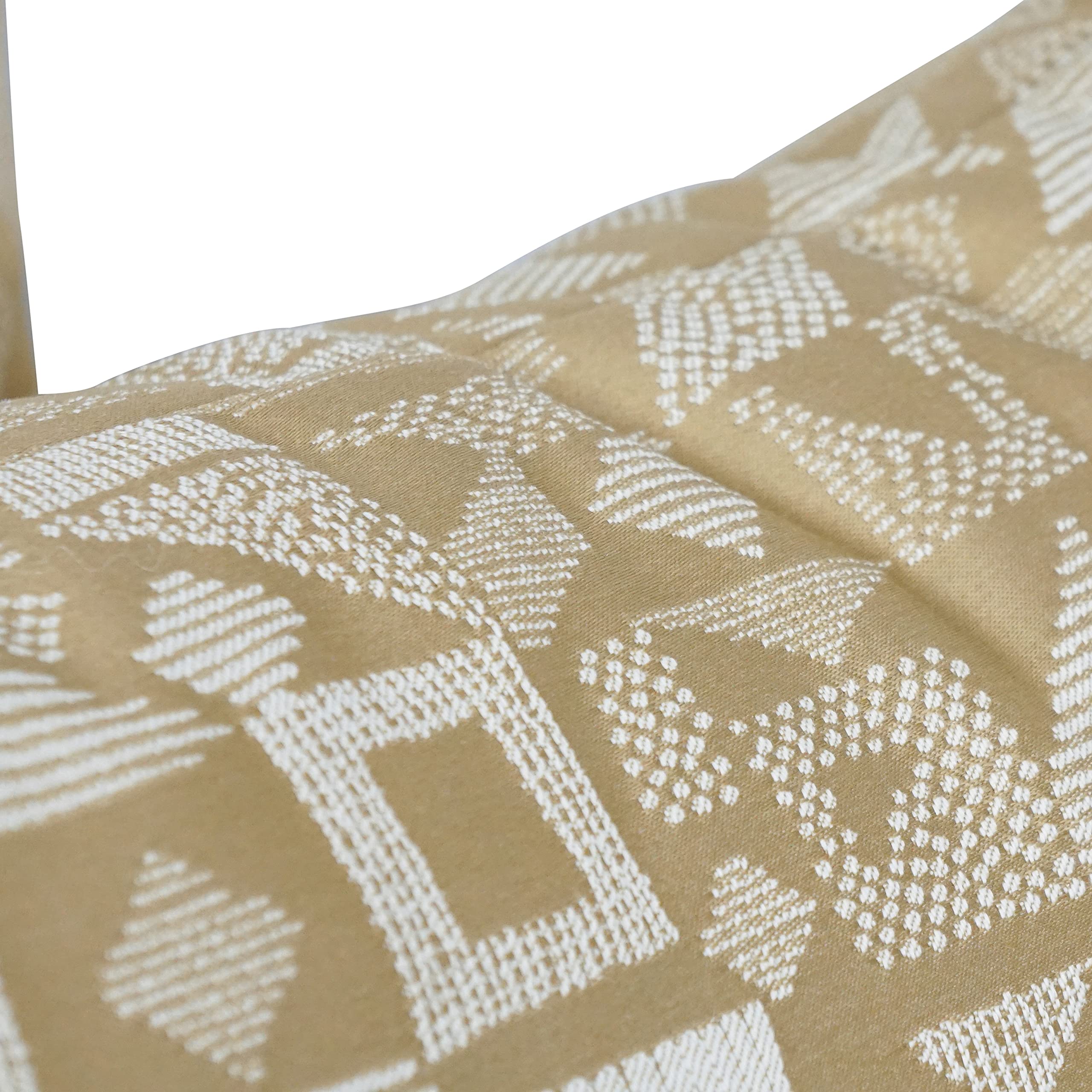 Blazing Needles Square Polyester Jacquard Throw Pillow, 17&quot;, Nina Camel