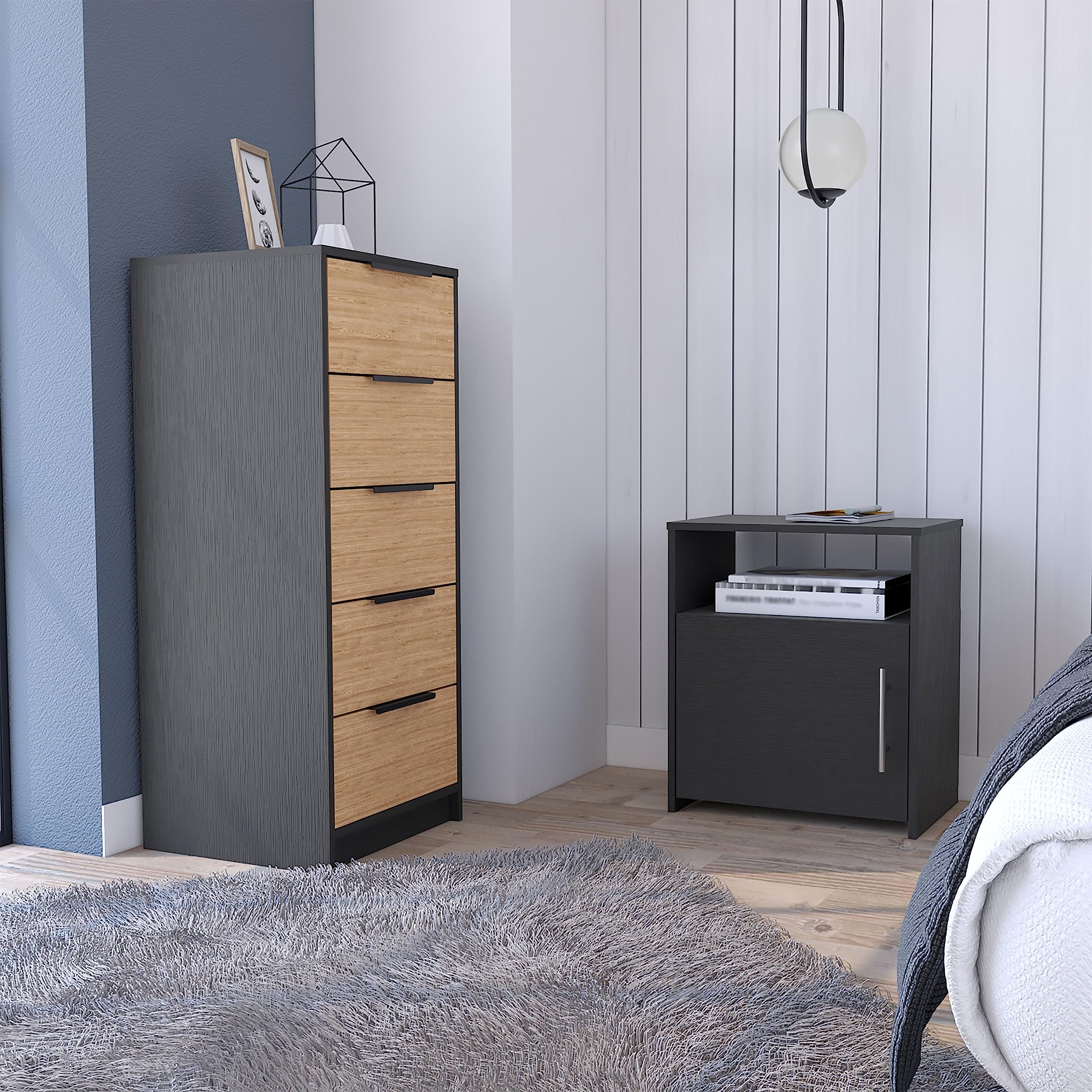 DEPOT E-SHOP Patten 2 Piece Bedroom Set