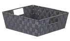 Grey Non-Woven Storage Bin with Open Handles by Home Basics | Closet Organization Essential