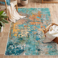 Lahome Modern Abstract Area Rug - 3x5 Soft Rug for Bedroom Non Slip Living Room Mat, Machine Washable Contemporary Throw Carpet 