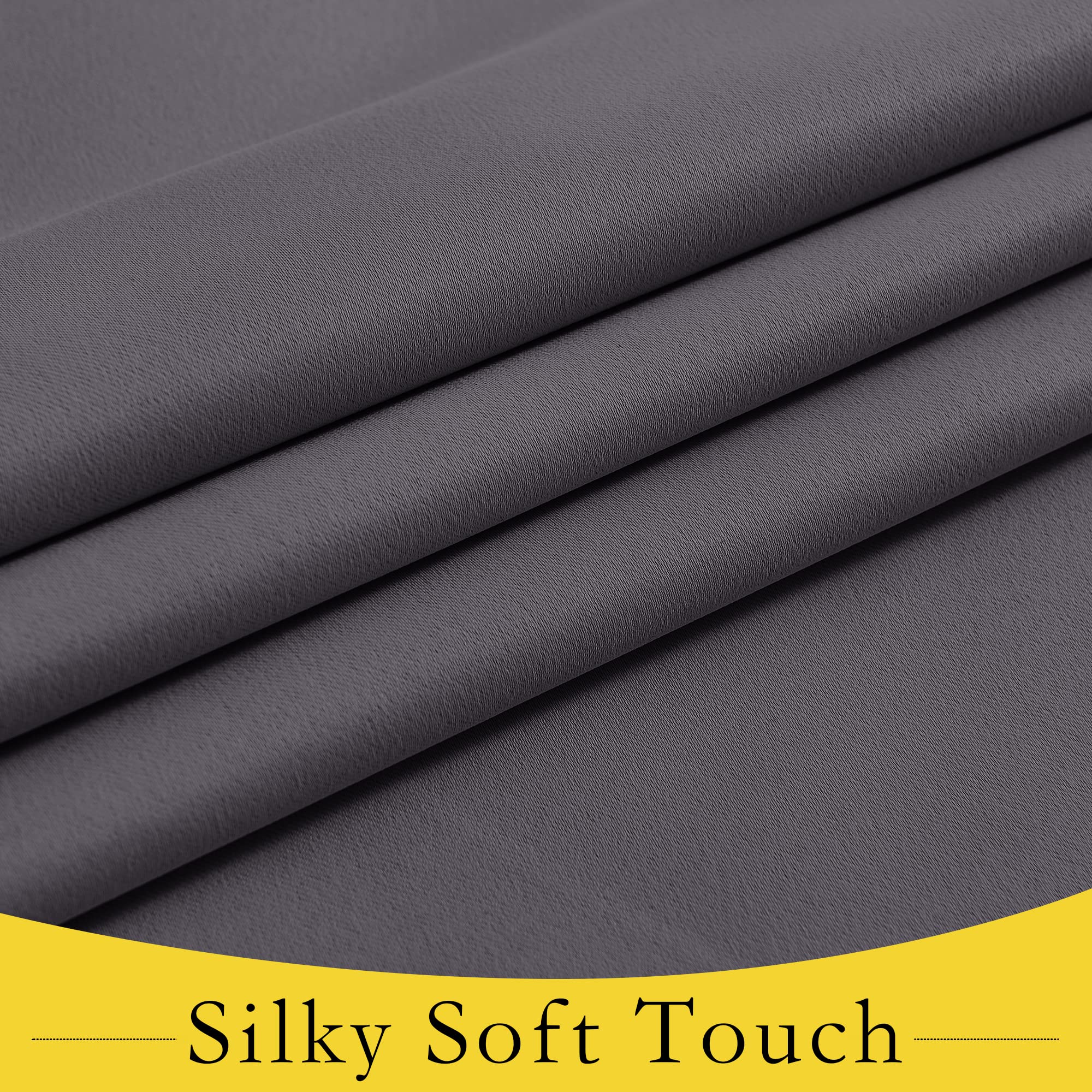 Nicetown Sightlight Door Window Curtains, Privacy Door Window Covering Thermal Insulate Tis Up Shade For Patio Door Glass Door Front Door, 12W X 72L Inches, Grey, 1 Panel