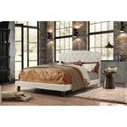 Best Quality Furniture Upholstered Panel Bed, Smoke Gray, Queen