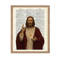Poster Master Dictionary Art Poster - Retro Sacred Heart of Jesus Print - Jesus Christ Art - Gift for Men, Women - Religious Chr