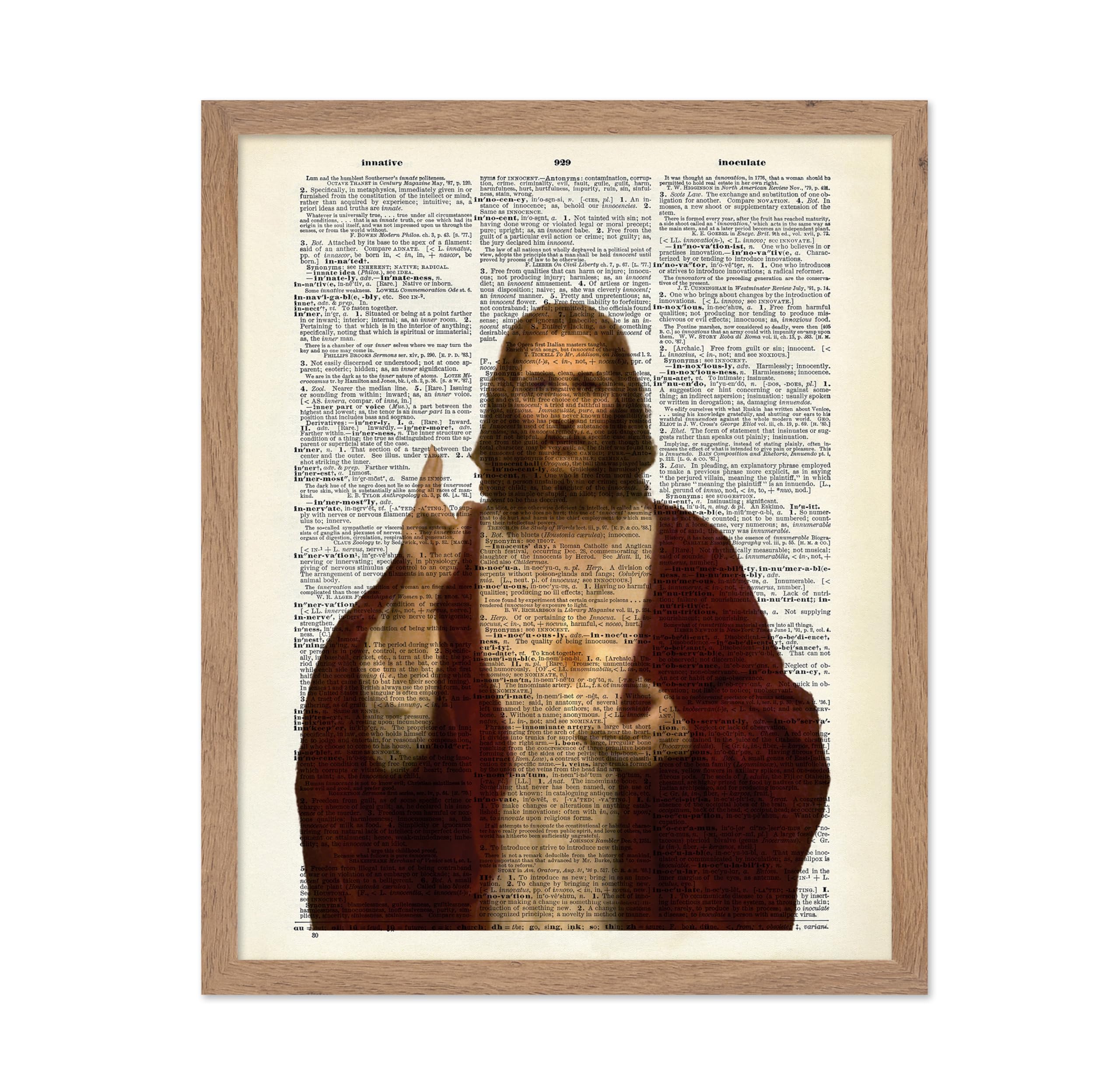 Poster Master Dictionary Art Poster - Retro Sacred Heart of Jesus Print - Jesus Christ Art - Gift for Men, Women - Religious Chr