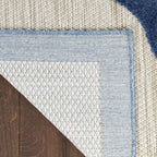 Nourison Aloha Indoor/Outdoor Blue/Grey 7'10' X 10'6' Area Rug, Easy Cleaning, Non Shedding, Bed Room, Living Room, Dining Room, Kitchen (8X11)