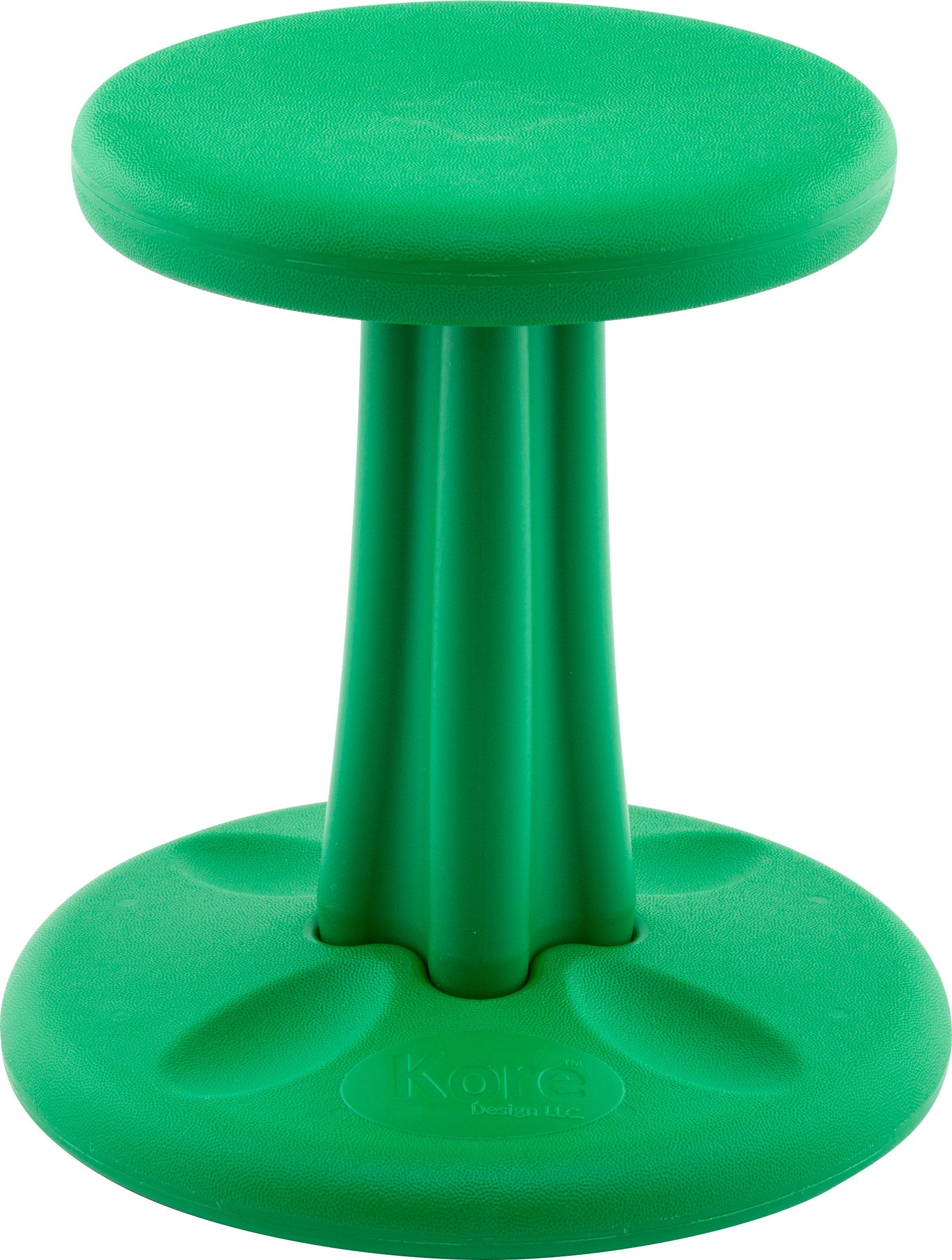Kore Design Wobble Stool Chair, Girls + Boys Kid Desk Stools, Ergonomic Small Office Chairs, Flexible Seating For Active Child, Add/Adhd, Classroom, School, Home, Kids (14In), Age 6-7 Yrs, Green