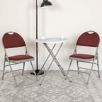 Hercules Series Folding Chair [Set Of 2] Finish: Burgundy