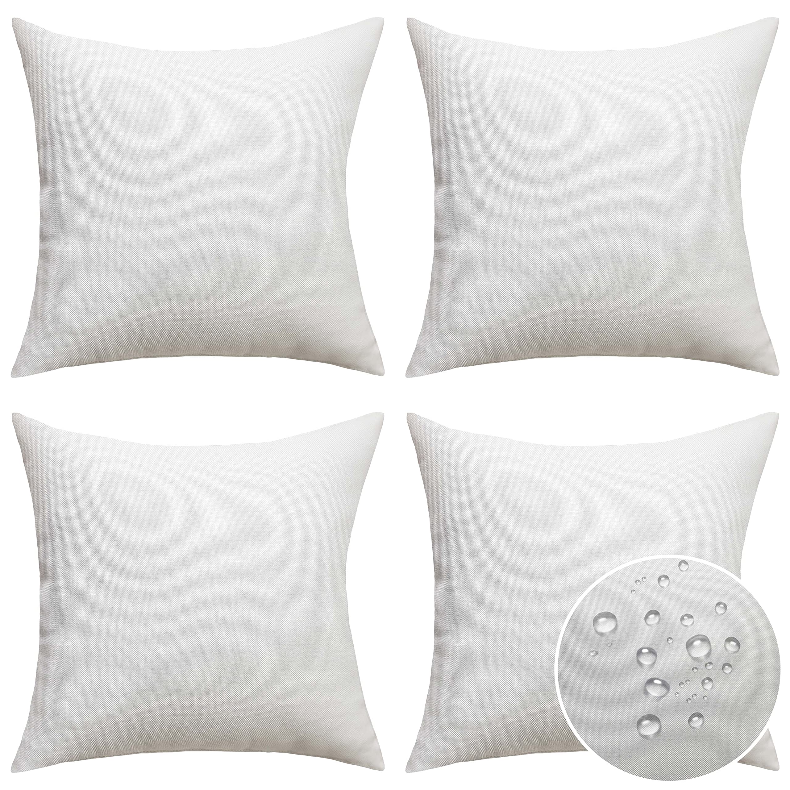 Home Brilliant White Pillow Shams Decorative Pillow Covers Outdoor For Patio Bench Garden Farm Throw Pillow Covers 20X20, 50Cm,