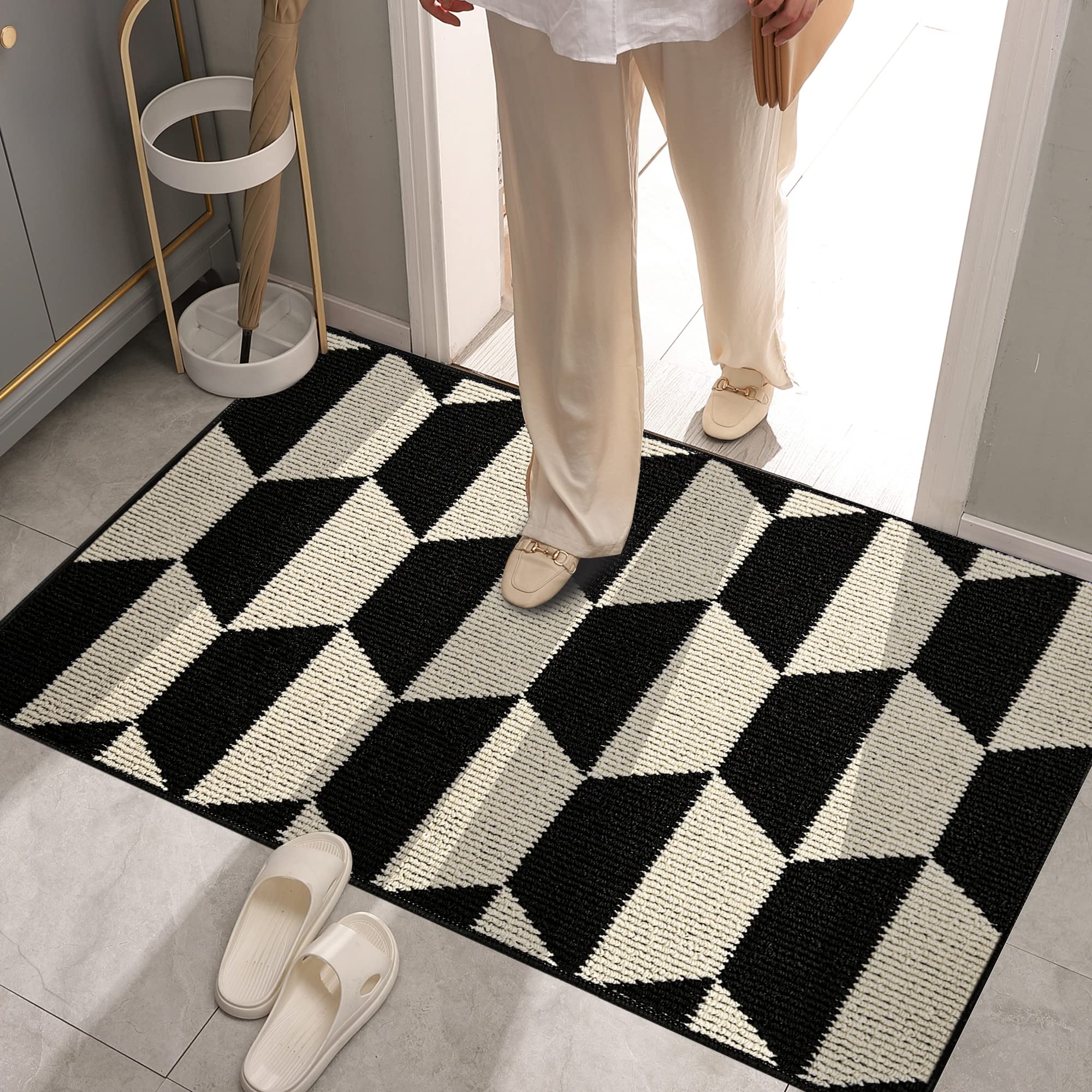 Granny Says Indoor Doormat, 36' X 60',Non-Slip Front Door Mats, Outdoor Welcome Mat Washable, Low Profile Indoor Door Mats For