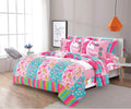 Sapphire Home 4 Piece Unicorn Full Kids Comforter Set - Kids Bedding - Pillow Sham, Decorative Toy Pillow - Toddler Bed Kit, Uni