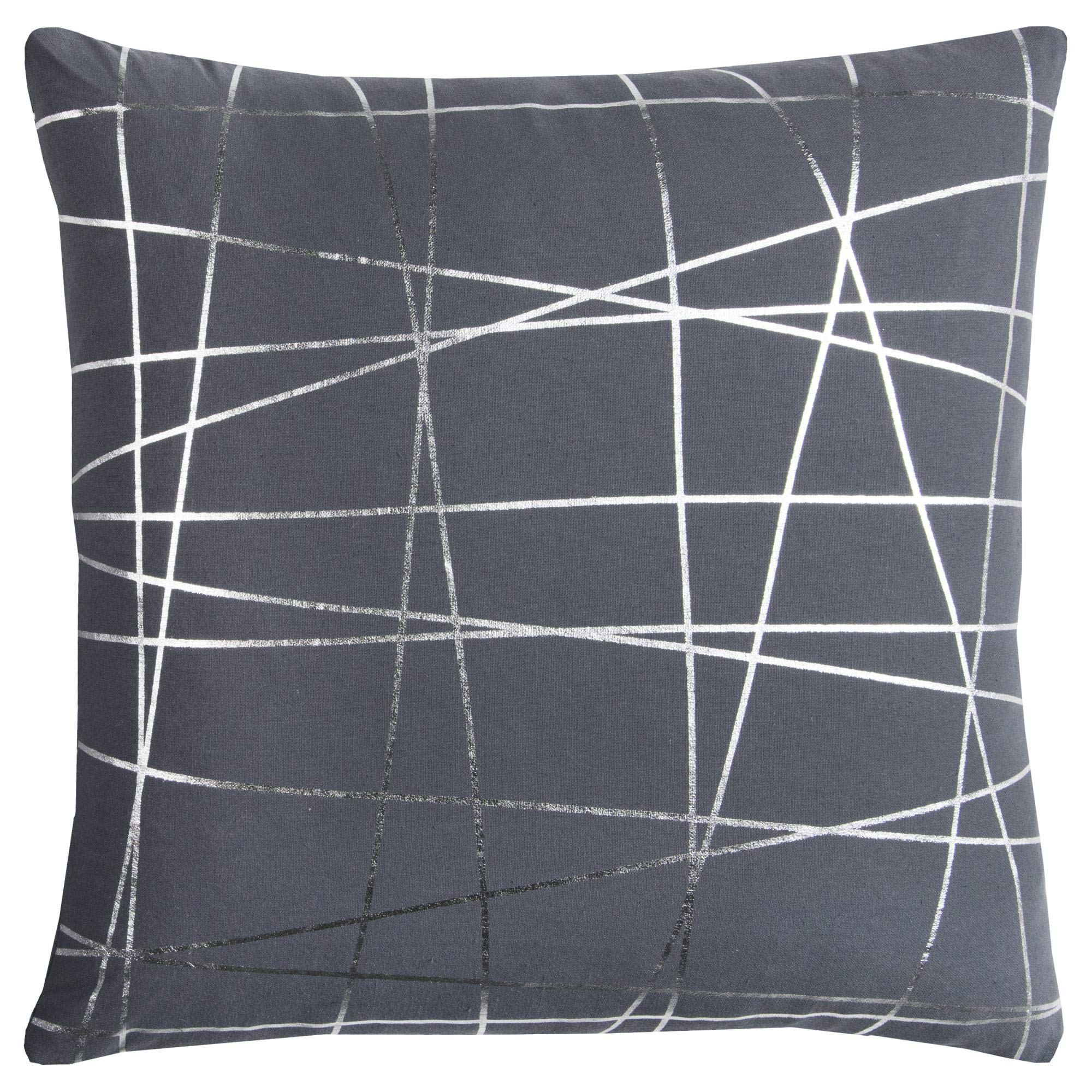 Rizzy Home | T11966 | 20"X20" Gray/Metallic/ Decorative Pillow | Cover Only