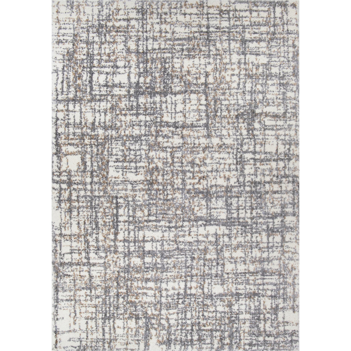 Cross Thatch Plush Rectangle Rug - 5'3&quot; X 7'6&quot; White, Abstract, Durable, Stain-Resistant, Easy Clean, Soft And Cozy Area Rug For Living Room, Dining Room, Bedroom, And Indoor Home Decor