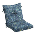 Arden Earthfiber Plush Modern Tufted Polyfill Dining Chair Cushion, 21 X 40, Water Repellent, Fade Resistant 21 X 40, Sapphire B