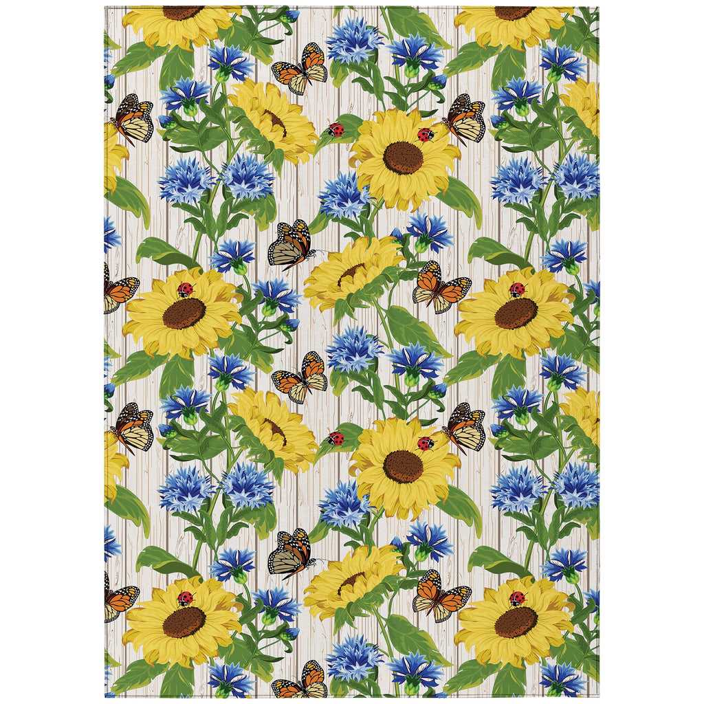 Dalyn Rugs Kendall KE16 Beige 3' x 5' Indoor Outdoor Area Rug, Easy Clean, Machine Washable, Non Shedding, Bedroom, Living Room,