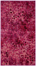 SAFAVIEH Monaco Collection Accent Rug - 22 x 4, Fuchsia, Boho Chic Abstract Watercolor Design, Non-Shedding & Easy Care, Ideal