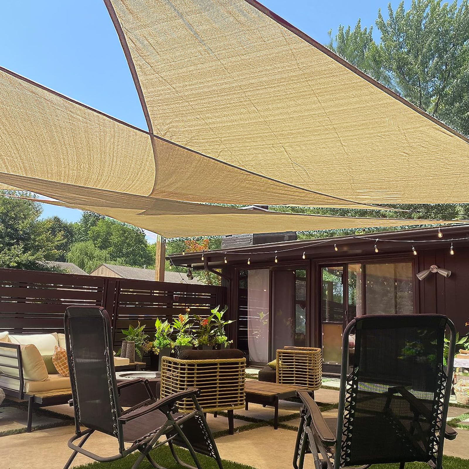 Love Story 12' X 12' X 12' Triangle Dark Grey Sun Shade Sail Canopy Uv Block For Outdoor Patio Garden Backyard