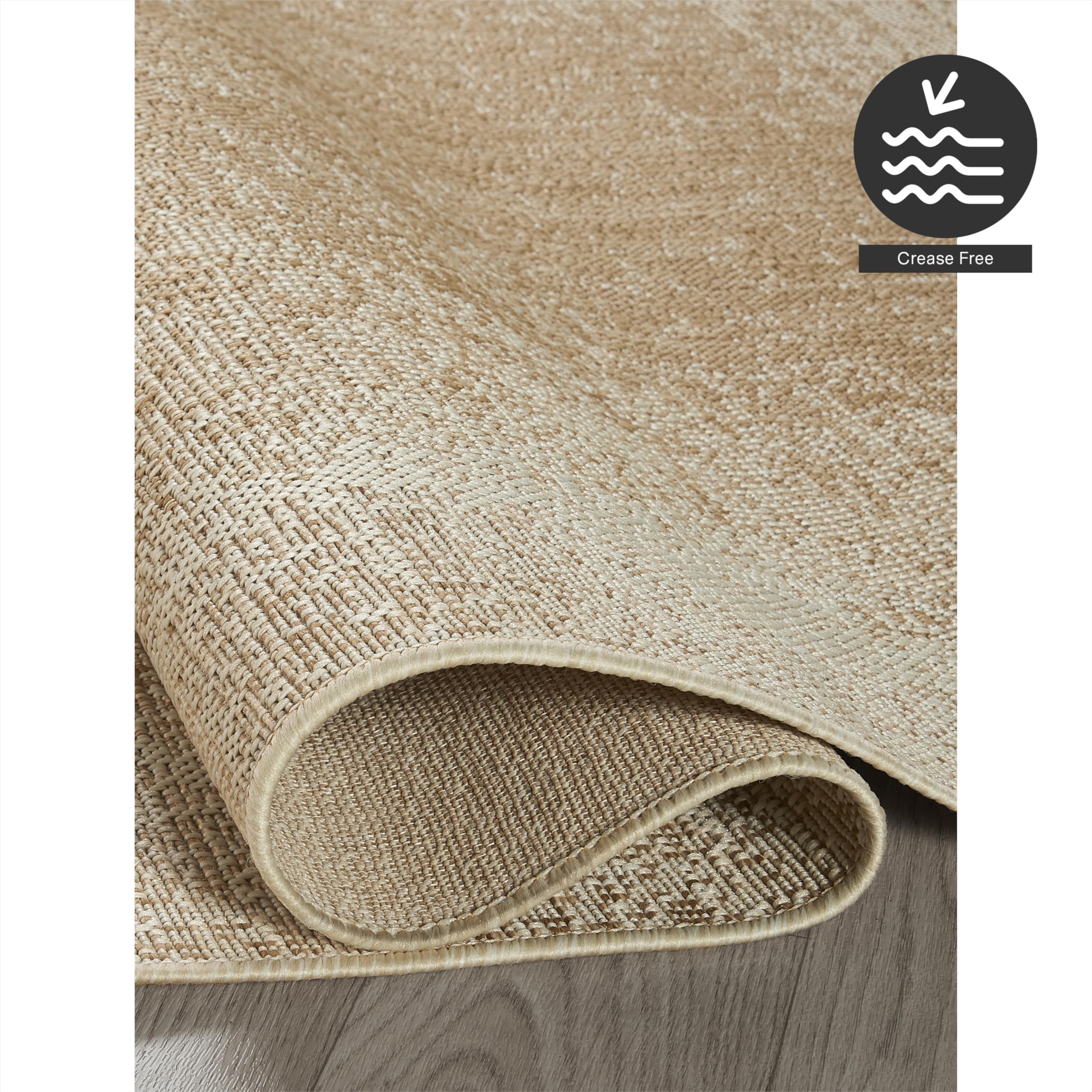 Fh Home Outdoor Area Rug - Waterproof Easy To Clean Stain Resistant - Patio Indoor Outdoor Porch Deck Balcony Entryway - Ombre M