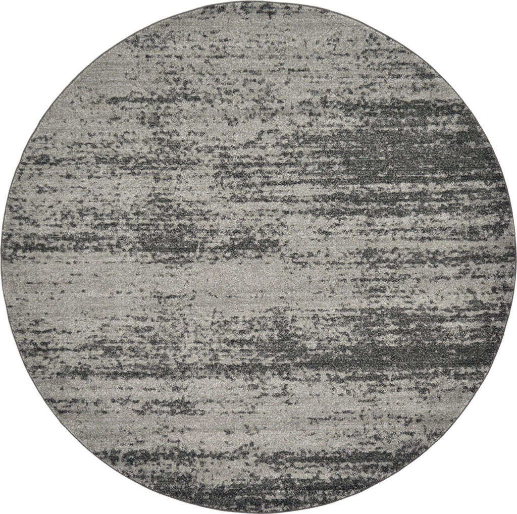 Unique Loom Del Mar Collection Area Rug - Lucille (7' 10'' Round, Dark Gray/ Ivory)