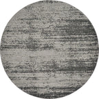 Unique Loom Del Mar Collection Area Rug - Lucille (7' 10'' Round, Dark Gray/ Ivory)