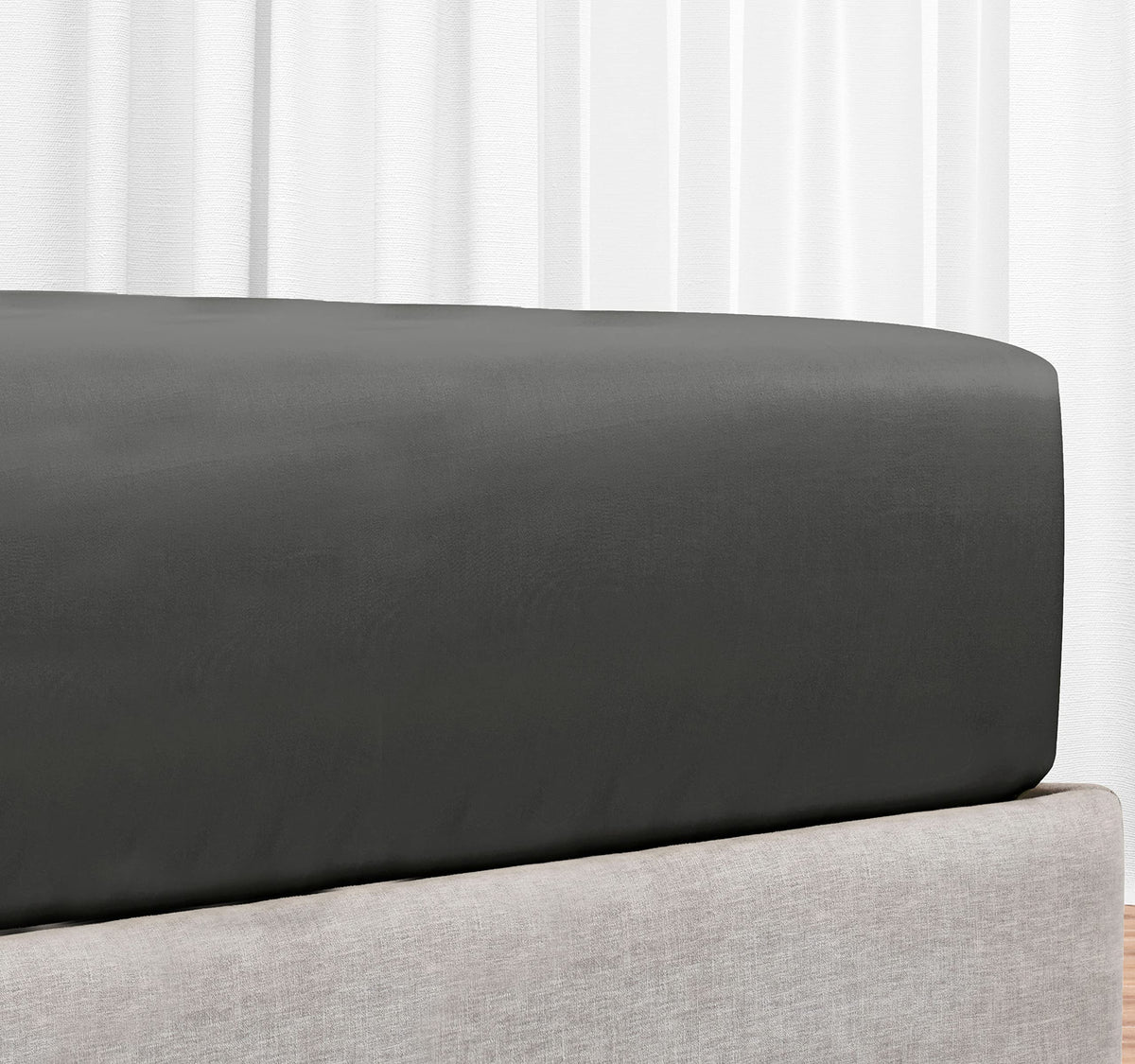 Soft Deep Pocket Fitted Sheet, 100% Cotton King Sheet, 400 Thrad Count, No Pop-Off Elastic, Durable Sateen Weave Sheet With Head