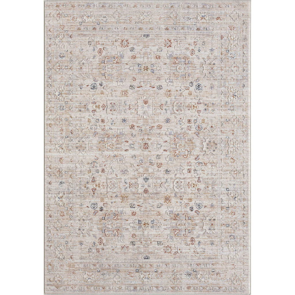 HomeRoots 516013 8 x 10 ft. Beige Botanical Rectangle Traditional Area Rug