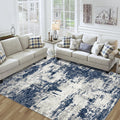 8x10 Area Rug for Living Room Bedroom: Abstract Washable Rug with Anti-Slip Backing Non-Shedding Stain-Resistant Soft Large Carp