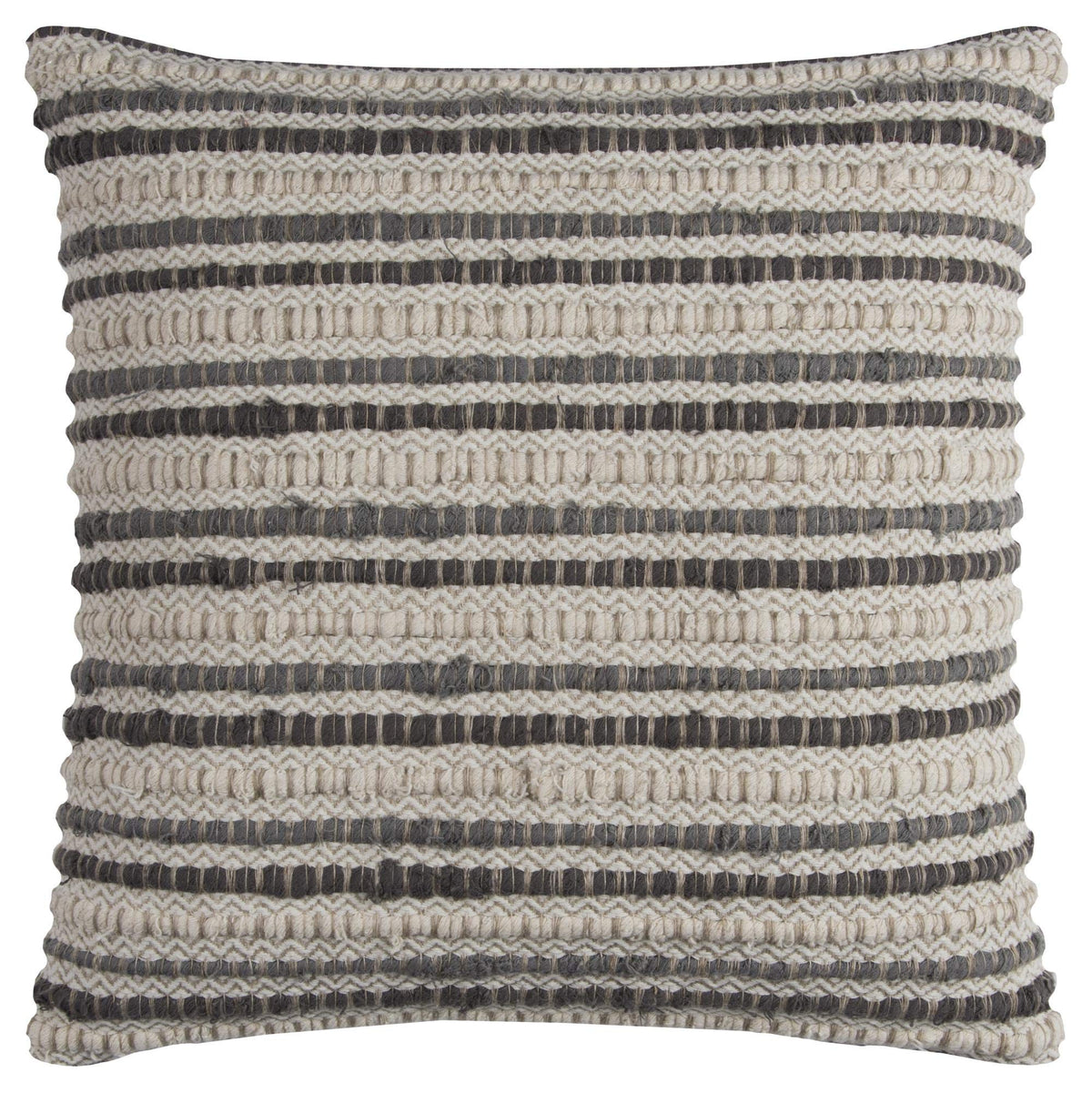 Rizzy Home | T11560 | 20&quot;x20&quot; Gray/Neutral/White Decorative Pillow | Down Fill