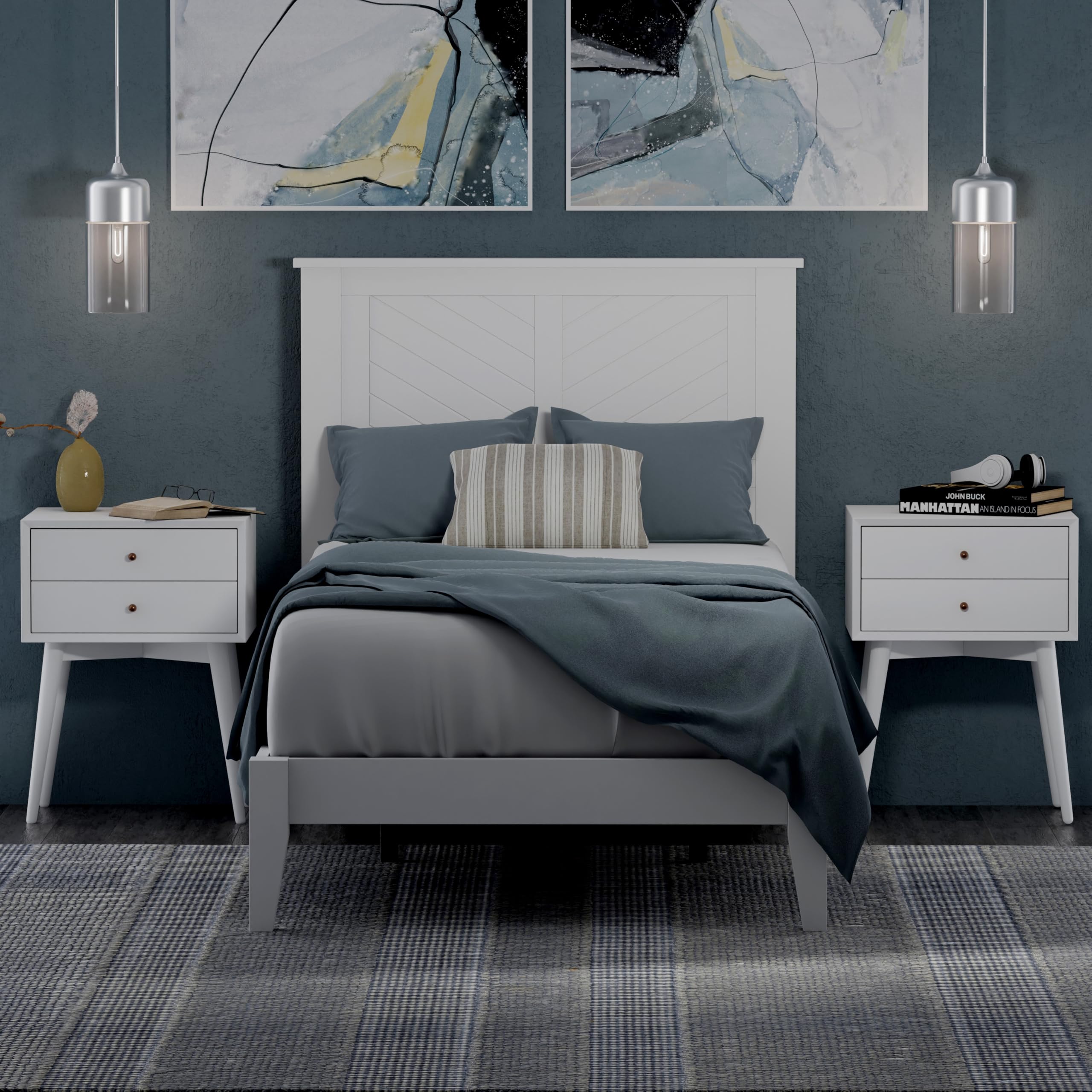 Prescott Solid Wood Twin Platform Bed