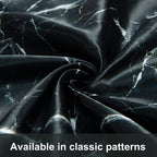 Ntbay 2 Pack Satin Standard Pillowcases For Hair And Skin, Luxurious And Silky Marbling Printed Pillow Cases With Envelope Closure, 20X26 Inches, Black
