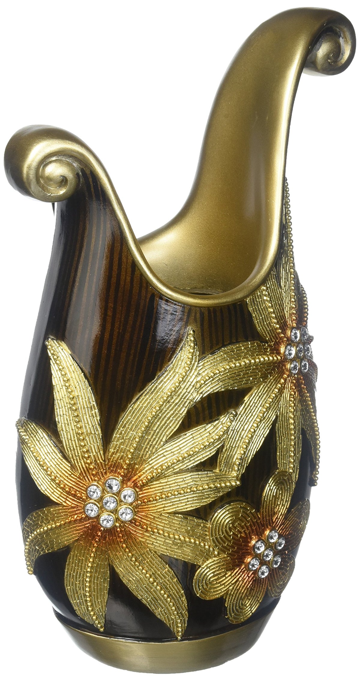 Ok Lighting Golden Art Demeter Decorative Vase, 13.75&quot;