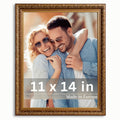 VictoR 11x14 Picture Frame Rubens Brown Gold - Picture Frames 11x14 - with Shutterproof Acrylic Glass - Antique Frames - Brown F