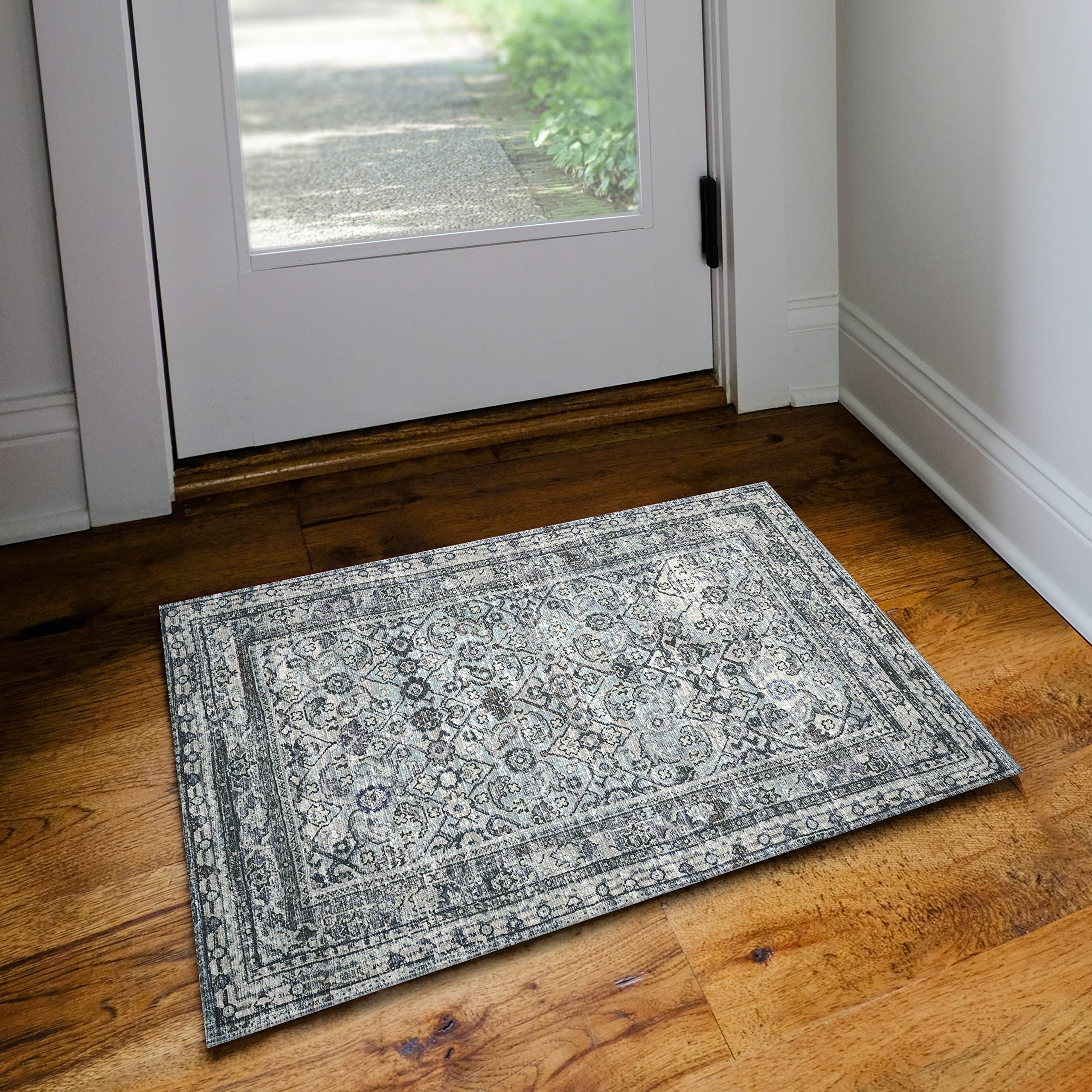 Dalyn Rugs Jericho Jc7 Pewter 2' X 3' Rectangle Soft Area Rug, Easy Clean, Non Shedding, Bedroom, Entry, Living Room, Dining Room, Kitchen Rug