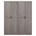 Manhattan Comfort Cornelia 2Piece Modern Storage Cabinet with Doors and Shelves 1.0 & 2.0  Free Standing Wardrobe Closet Set w